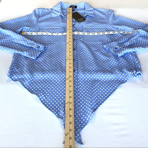 Jones New York Signature Women’s Top Dot Dot Blue - Picture 10 of 17